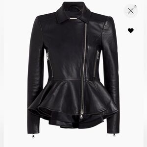L'AGENCE
Lyric Leather Peplum Biker Jacket